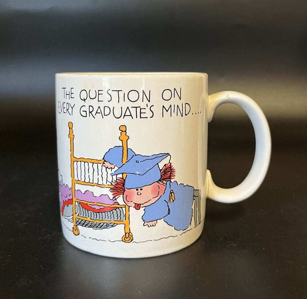 Vintage Applause School Daze Ceramic Coffee Mug 1986 Sex After College Humor